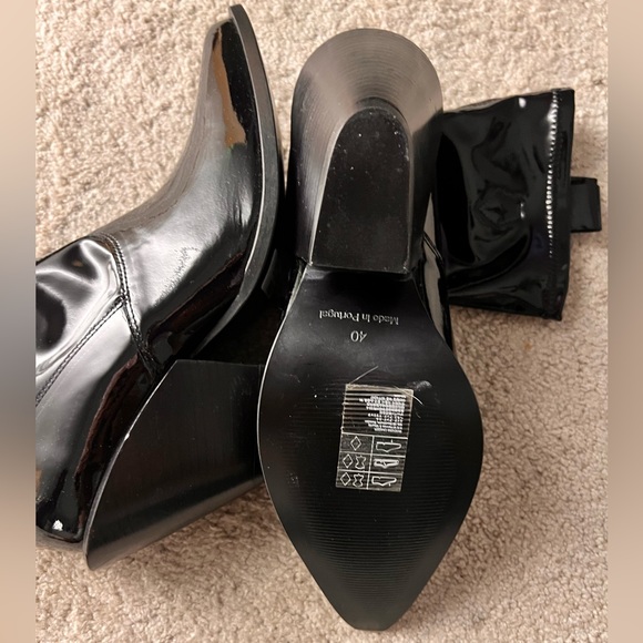 H&M ankle faux leather heel boots. Never worn. - Picture 2 of 2